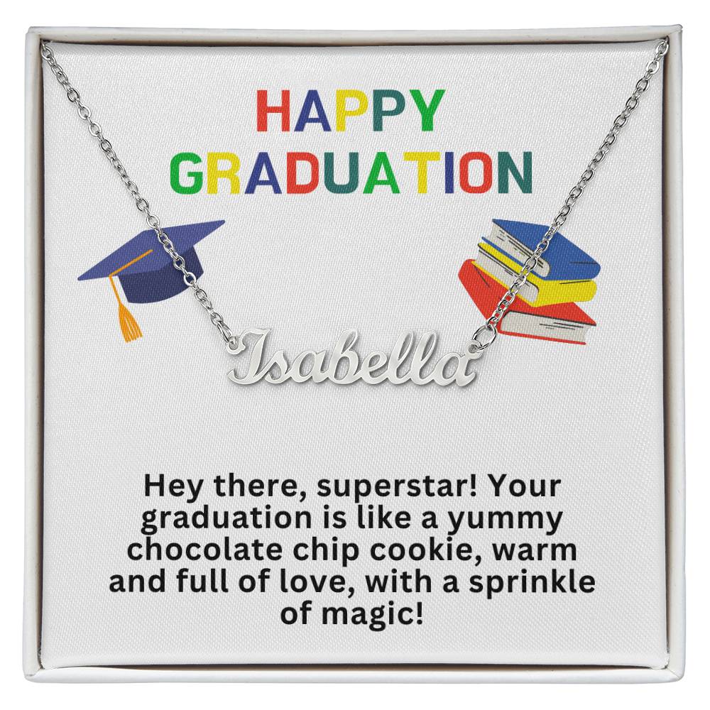 Happy Graduation Custom Name Necklace