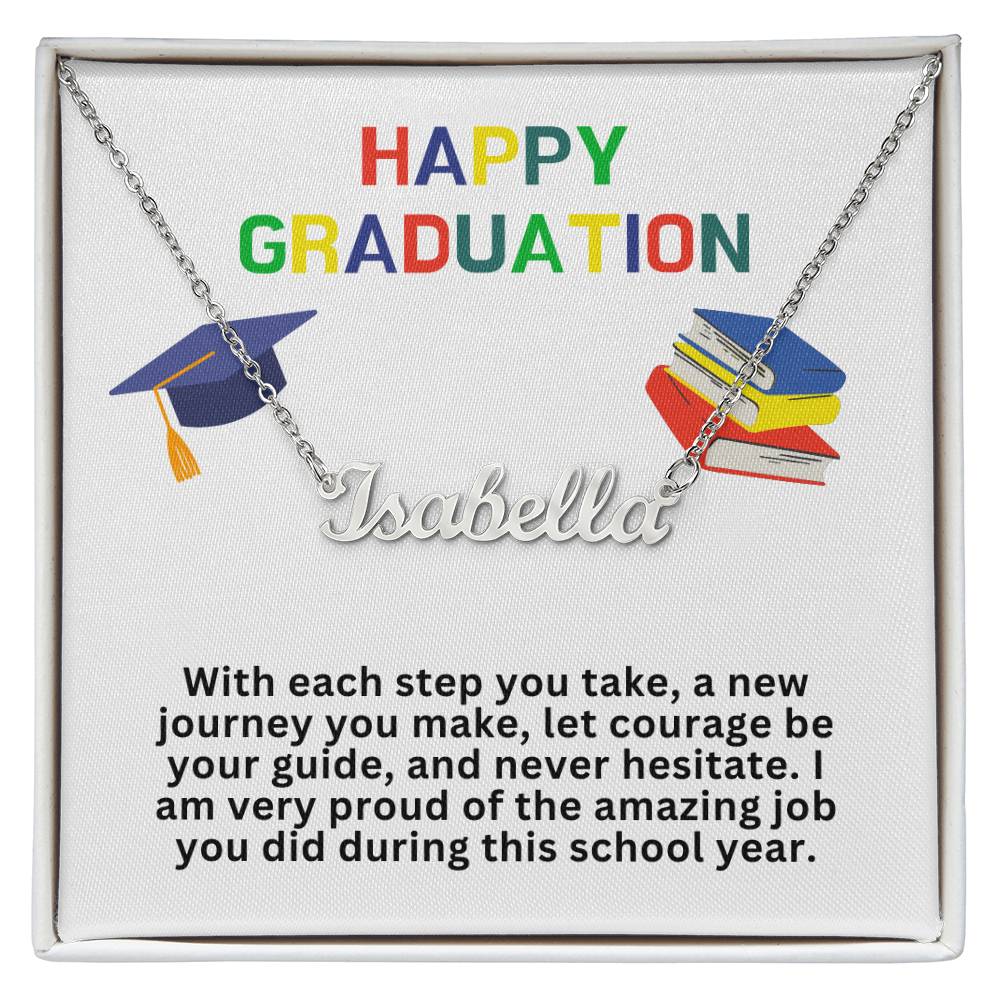 Happy Graduation Custom Name Necklace