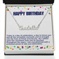 Happy Birthday Customized Name Necklace