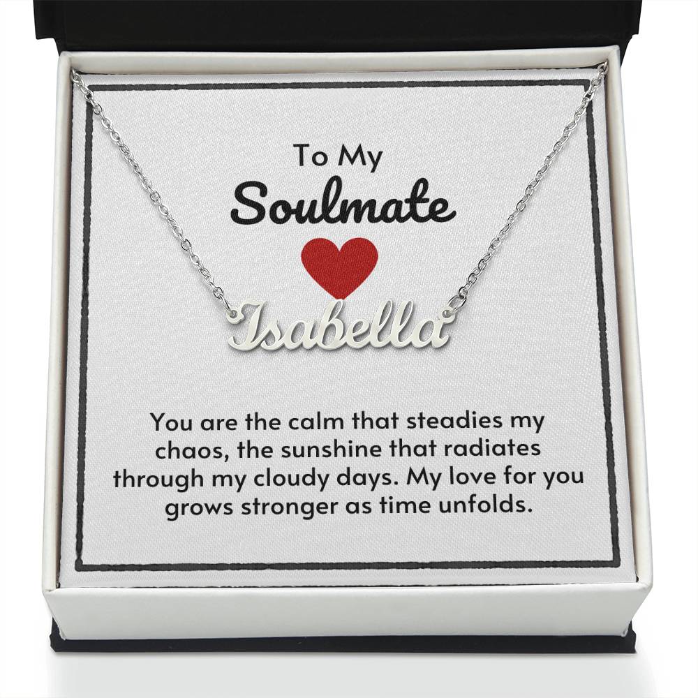 Soulmate Custom Name Necklace-My Love Grows Stronger