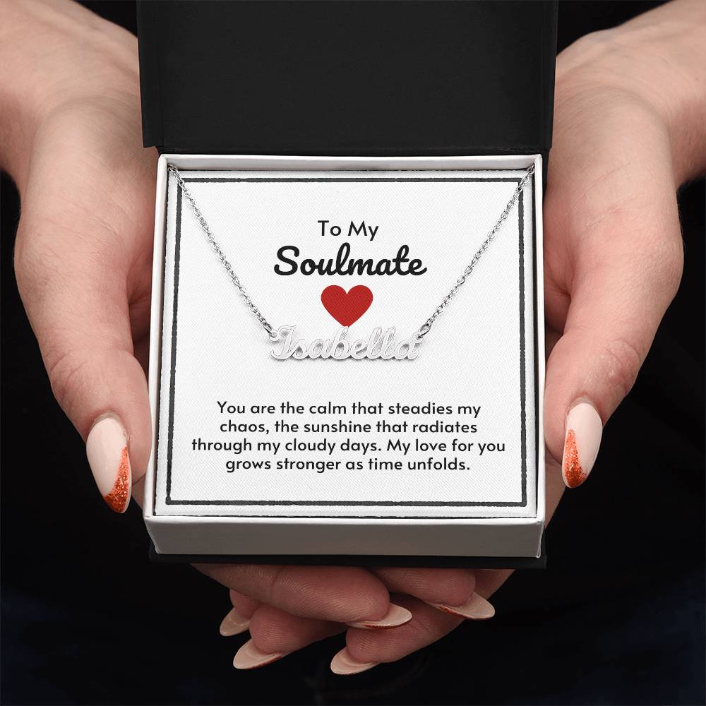 Soulmate Custom Name Necklace-My Love Grows Stronger