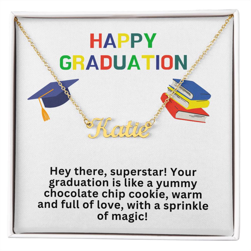 Happy Graduation Custom Name Necklace