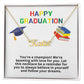 Happy Graduation Custom Name Necklace