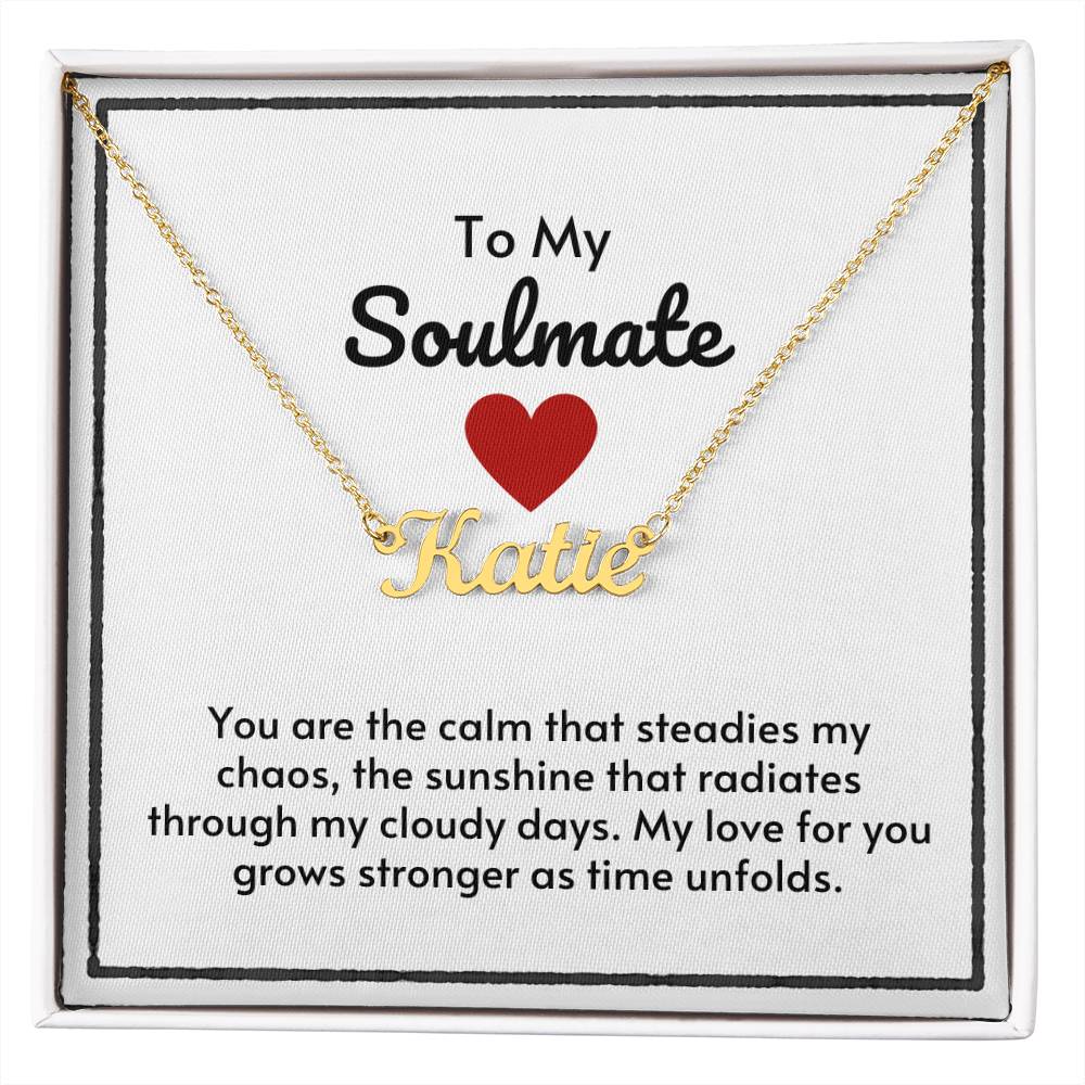 Soulmate Custom Name Necklace-My Love Grows Stronger