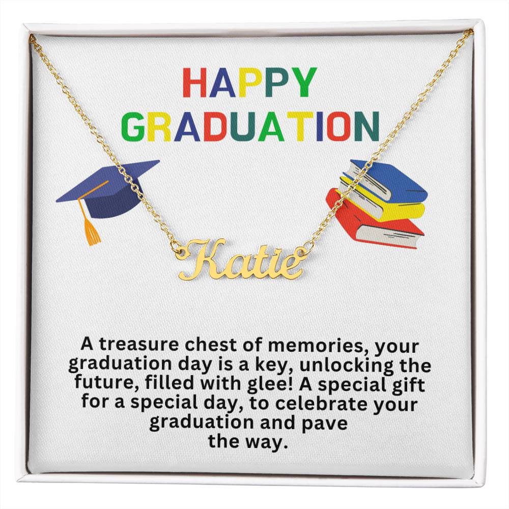 Happy Graduation Custom Name Necklace