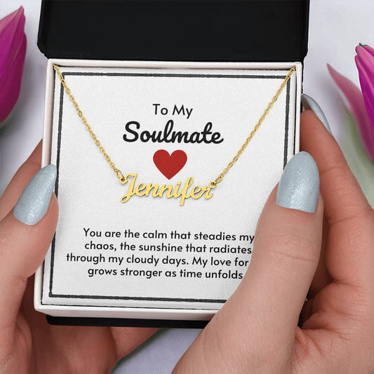 Soulmate Custom Name Necklace-My Love Grows Stronger