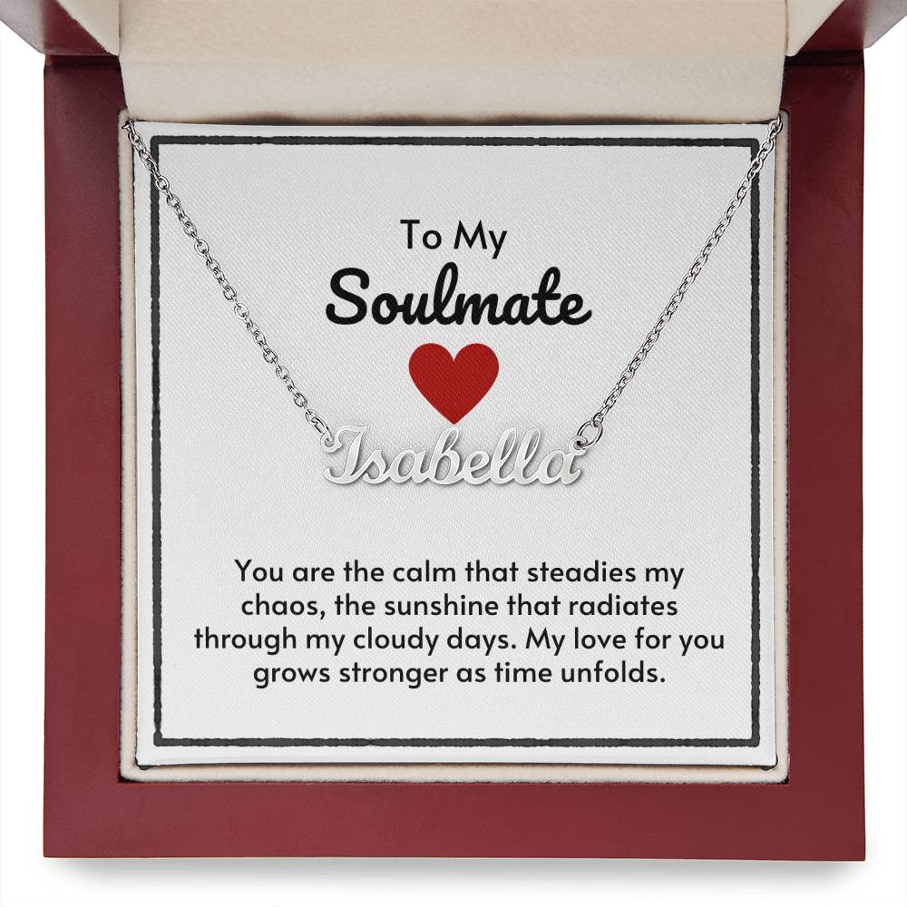 Soulmate Custom Name Necklace-My Love Grows Stronger