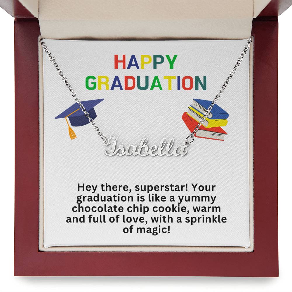 Happy Graduation Custom Name Necklace