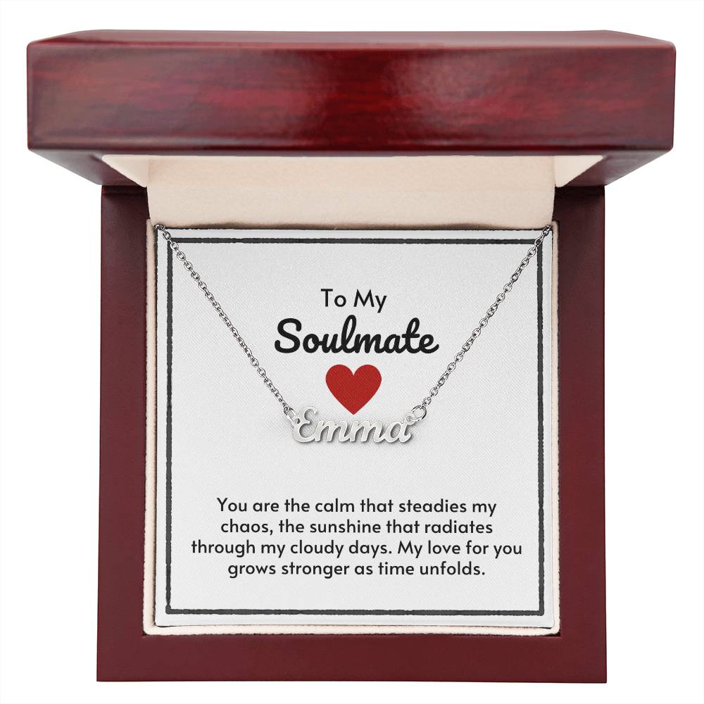 Soulmate Custom Name Necklace-My Love Grows Stronger