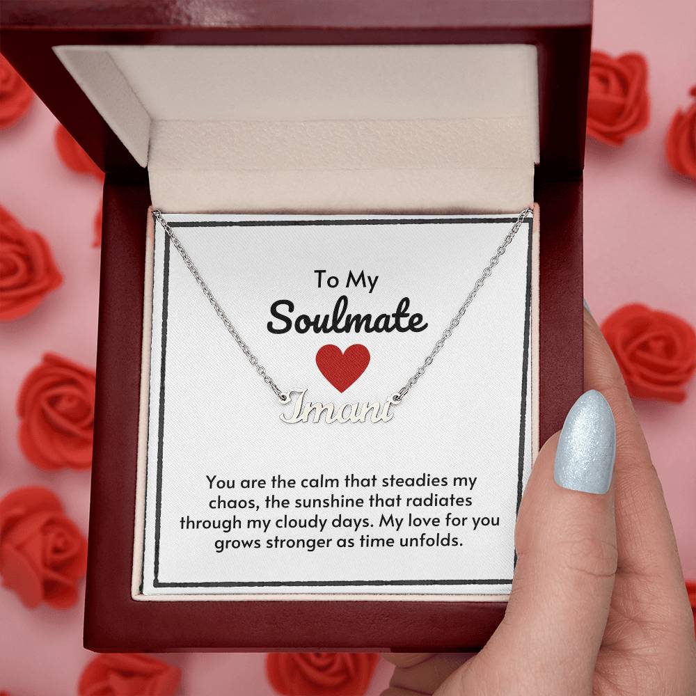 Soulmate Custom Name Necklace-My Love Grows Stronger