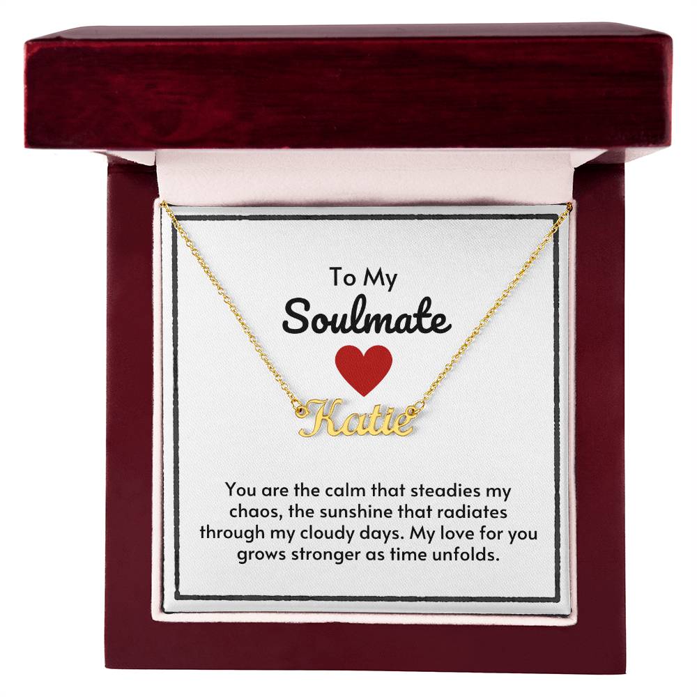 Soulmate Custom Name Necklace-My Love Grows Stronger