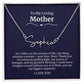 To My Loving Mother Script Name Necklace