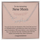 To An Amazing New Mom Personalized Script Name Necklace