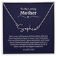 To My Loving Mother Script Name Necklace