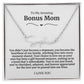To My Amazing Bonus Mom Signature Necklace