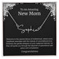 To An Amazing New Mom Personalized Script Name Necklace
