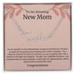 To An Amazing New Mom Personalized Script Name Necklace