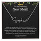 To An Amazing New Mom Personalized Script Name Necklace