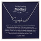 To My Loving Mother Script Name Necklace