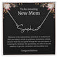 To An Amazing New Mom Personalized Script Name Necklace