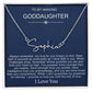 Beautiful Gift To Goddaughter from God Parent Name Necklace