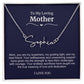 To My Loving Mother Script Name Necklace