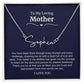 To My Loving Mother Script Name Necklace
