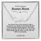 To My Amazing Bonus Mom Signature Necklace