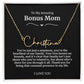 To My Amazing Bonus Mom Signature Necklace