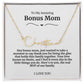 To My Amazing Bonus Mom Signature Necklace
