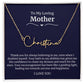 To My Loving Mother Script Name Necklace