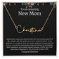 To An Amazing New Mom Personalized Script Name Necklace