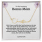 To My Amazing Bonus Mom Signature Necklace