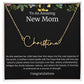 To An Amazing New Mom Personalized Script Name Necklace