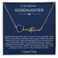 Beautiful Gift To Goddaughter from God Parent Name Necklace