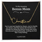 To My Amazing Bonus Mom Signature Necklace