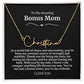 To My Amazing Bonus Mom Signature Necklace