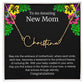 To An Amazing New Mom Personalized Script Name Necklace