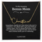 To My Amazing Bonus Mom Signature Necklace