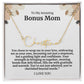 To My Amazing Bonus Mom Signature Necklace