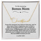 To My Amazing Bonus Mom Signature Necklace