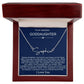 Beautiful Gift To Goddaughter from God Parent Name Necklace