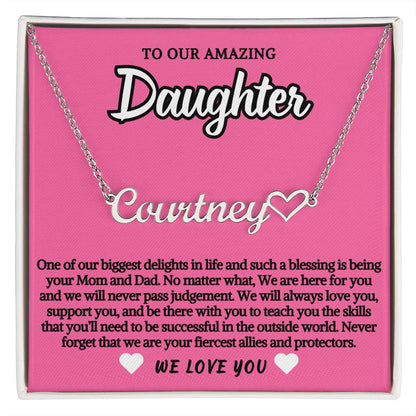 To Daughter Personalized Name Necklace