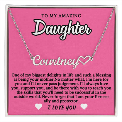 To Daughter From Mother Personalized Name Necklace