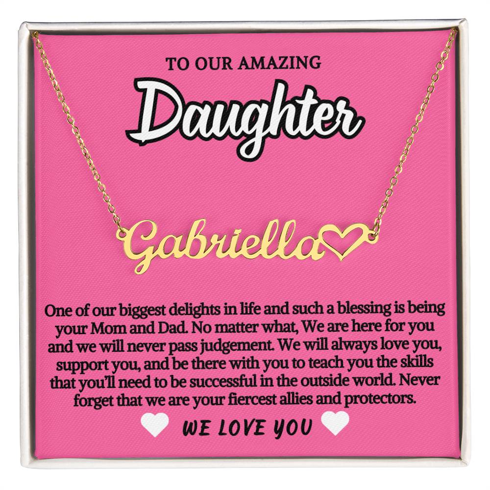 To Daughter Personalized Name Necklace