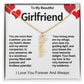 Girlfriend Vertical Personalized Valentine Name Necklace