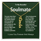 To My Beautiful Soulmate Vertical Name Necklace