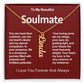 To My Beautiful Soulmate Vertical Name Necklace