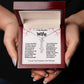 Wife Vertical Personalized Valentine Name Necklace