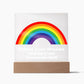 Square Night Light Plaque - Be Your Awesome Self Rainbow